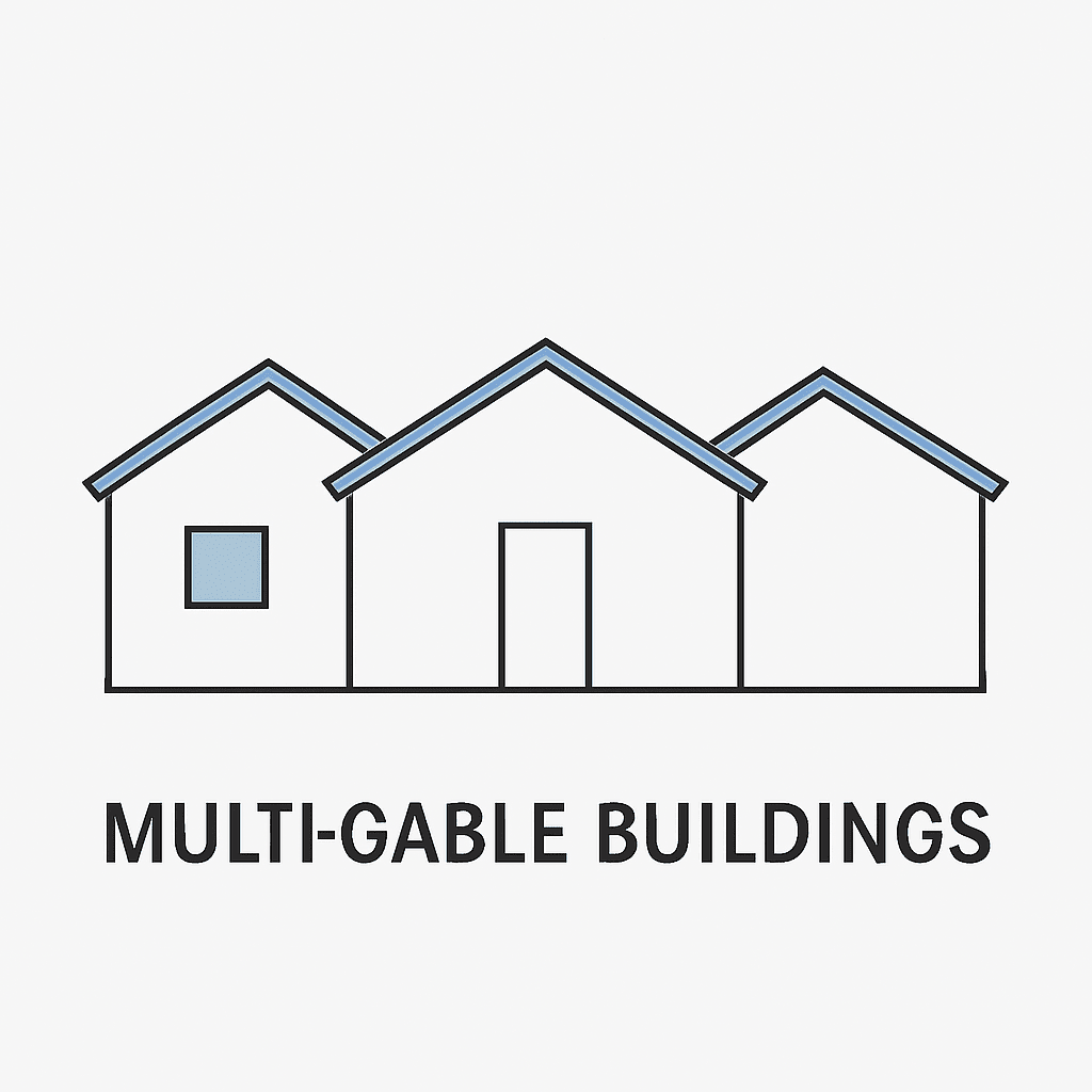 Design of PEB Structure of Multi-Gable Buildings